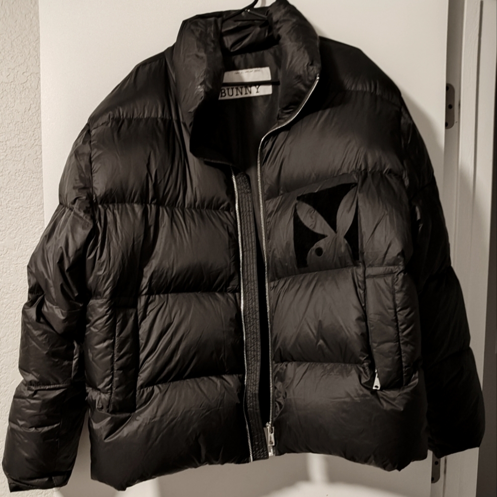 Playboy Big Bunny Black Puffer Jacket